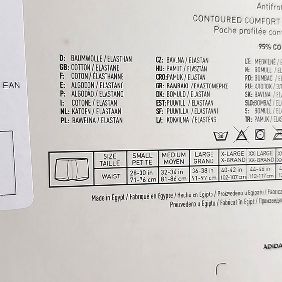 NWT Adidas Men's 3 Pack Trunk Active Flex Cotton Red Black Size Small - Picture 6 of 8